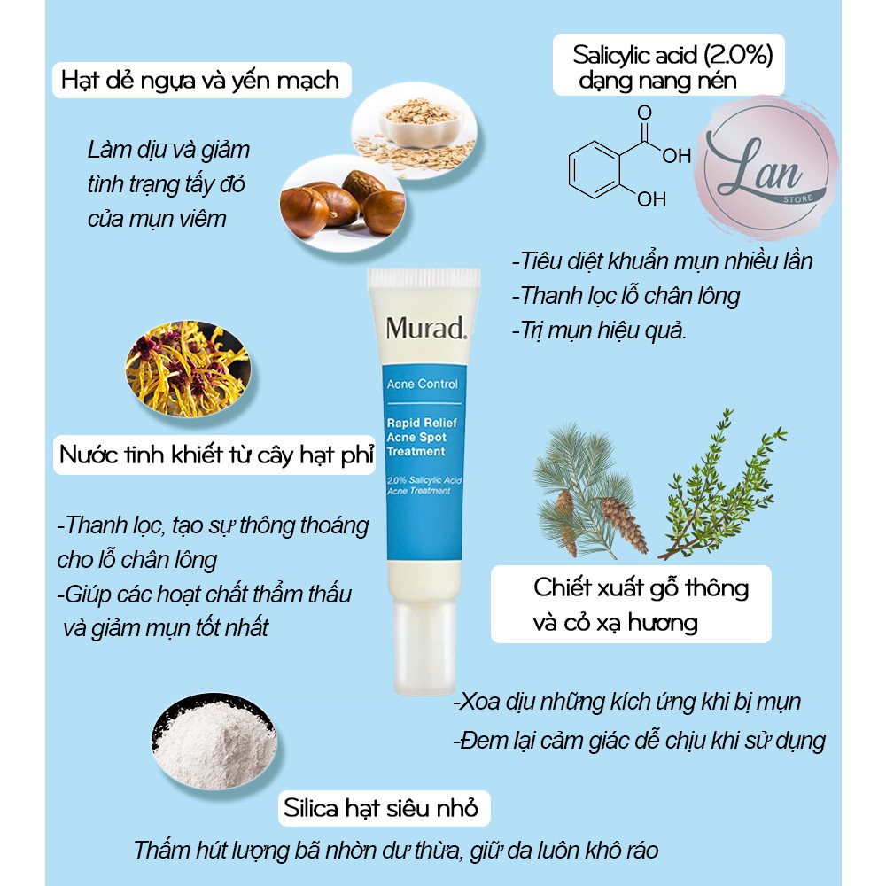 Gel Chấm Mụn 4H Murad Rapid Relief Acne Spot Treatment 15ml