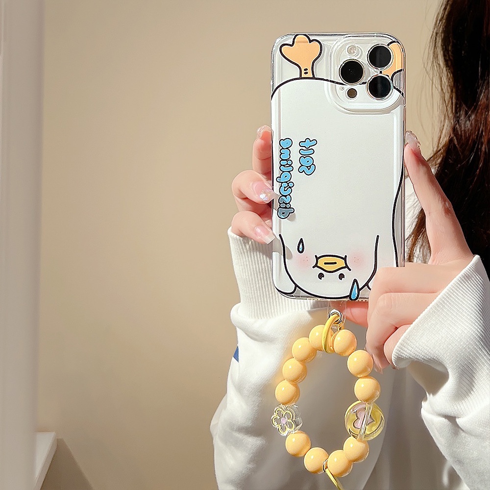 Ốp lưng iphone Ốp Điện Thoại In Hình Vịt Kèm Dây Đeo Cho iphone14 14pro 13promax 11 XS / 8 Dinuo case-III