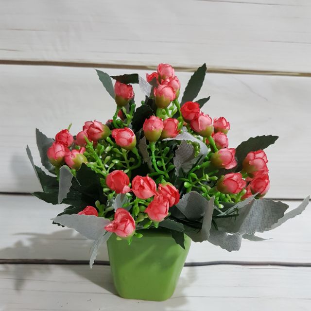 Bình hoa hồng tiểu muội để bàn