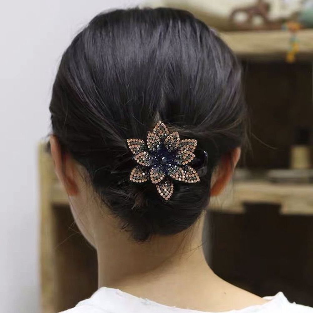 Kẹp Tóc Hình Hoa Đính Đá Thời Trang Cho Nữ