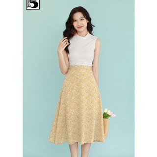 Chân váy nữ dáng dài hoa nhí Twentyfive 3806