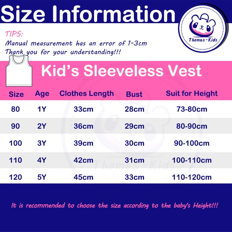 [THOMAS KIDS] Áo Thun Cotton Không Tay In Họa Tiết Khủng Long Hoạt Hình Thời Trang Mùa Hè Cho Bé 1-6 Tuổi