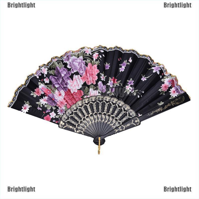 Quạt Vải Ren Hoa Cầm Tay Xinh Xắn