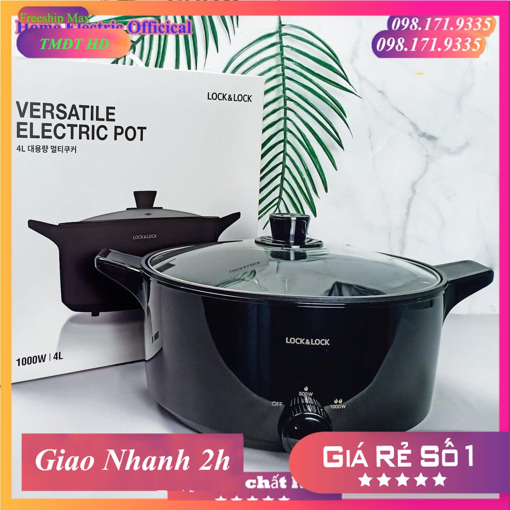 Nồi điện đa năng Lock&Lock Versatile Hot Pot EJP546BLK 4L - Giá tốt chỉ hôm nay