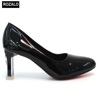 [Mã LTP50 giảm 50000 đơn 150000] Giày nữ cao gót trong 7P da bóng Rozalo thumbnail