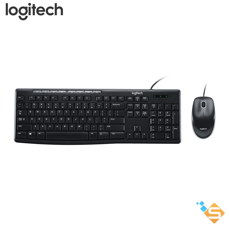 Bộ bàn phím và chuột có dây đa phương tiện Logitech MK200 - Bảo Hành Chính Hãng 3 Năm