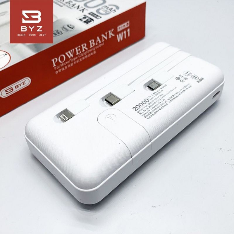 sạc dự phòng 20000mah W11 cao cấp.