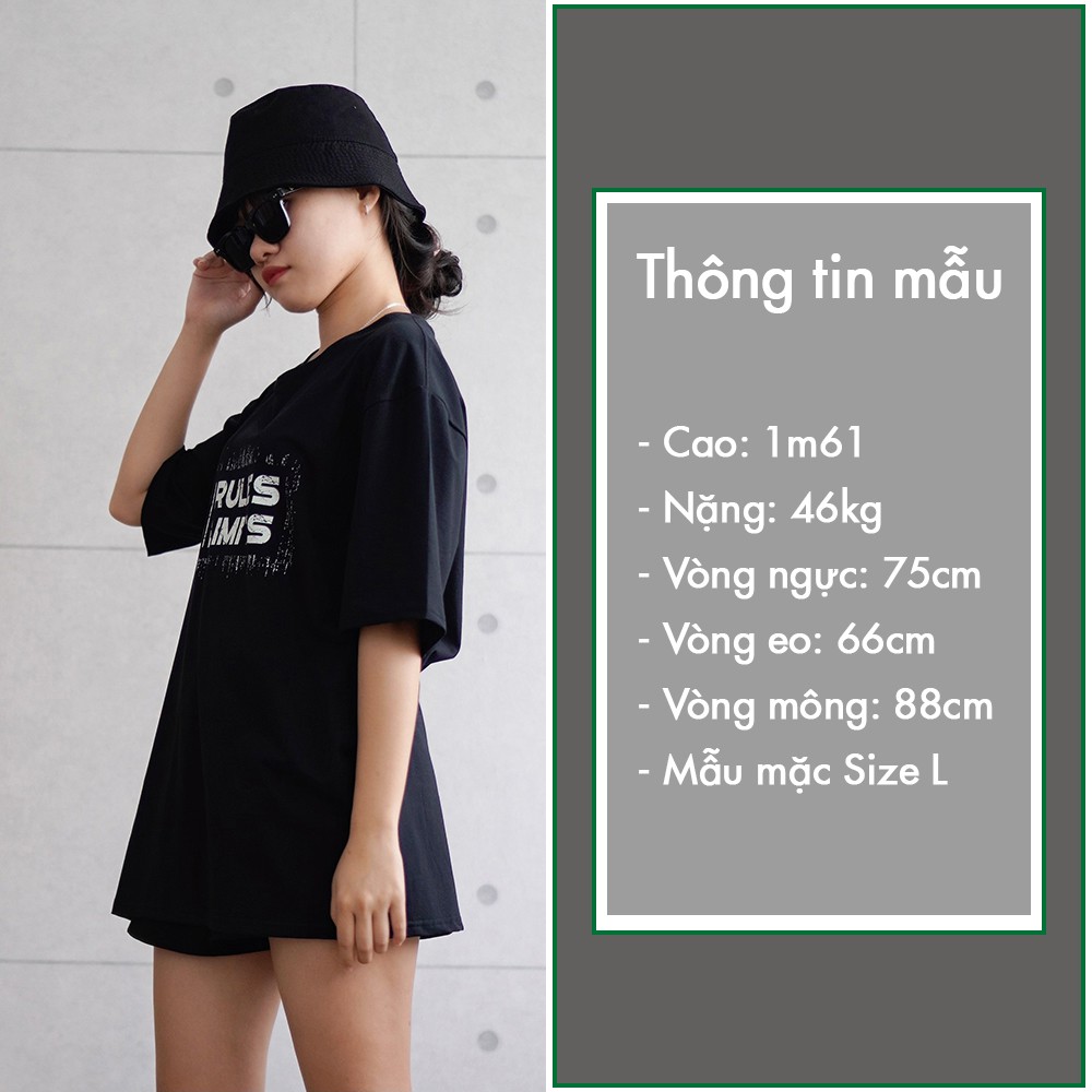 Áo thun Unisex 100% Cotton in NO RULES LIMITS tay lỡ form rộng cho nam nữ AH1517