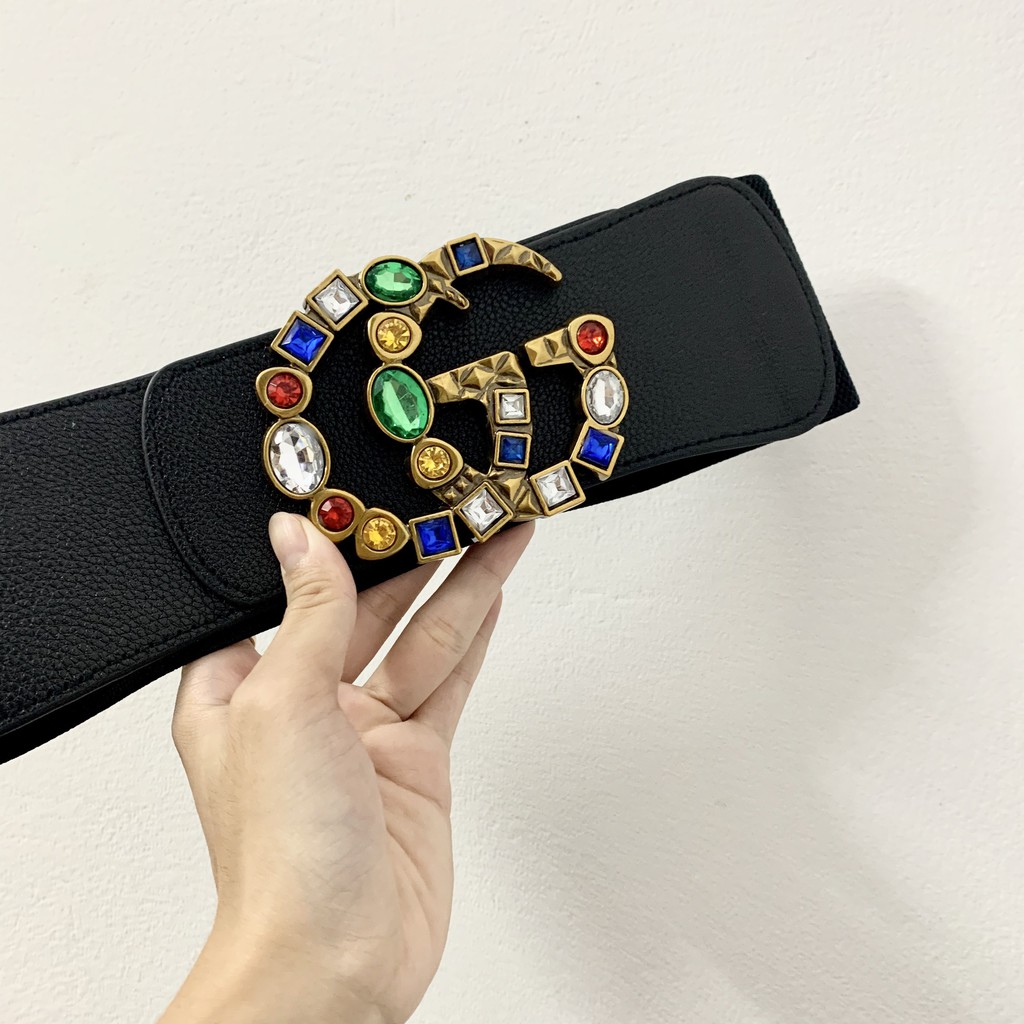 Đai váy G đá màu bản to 7.5cm