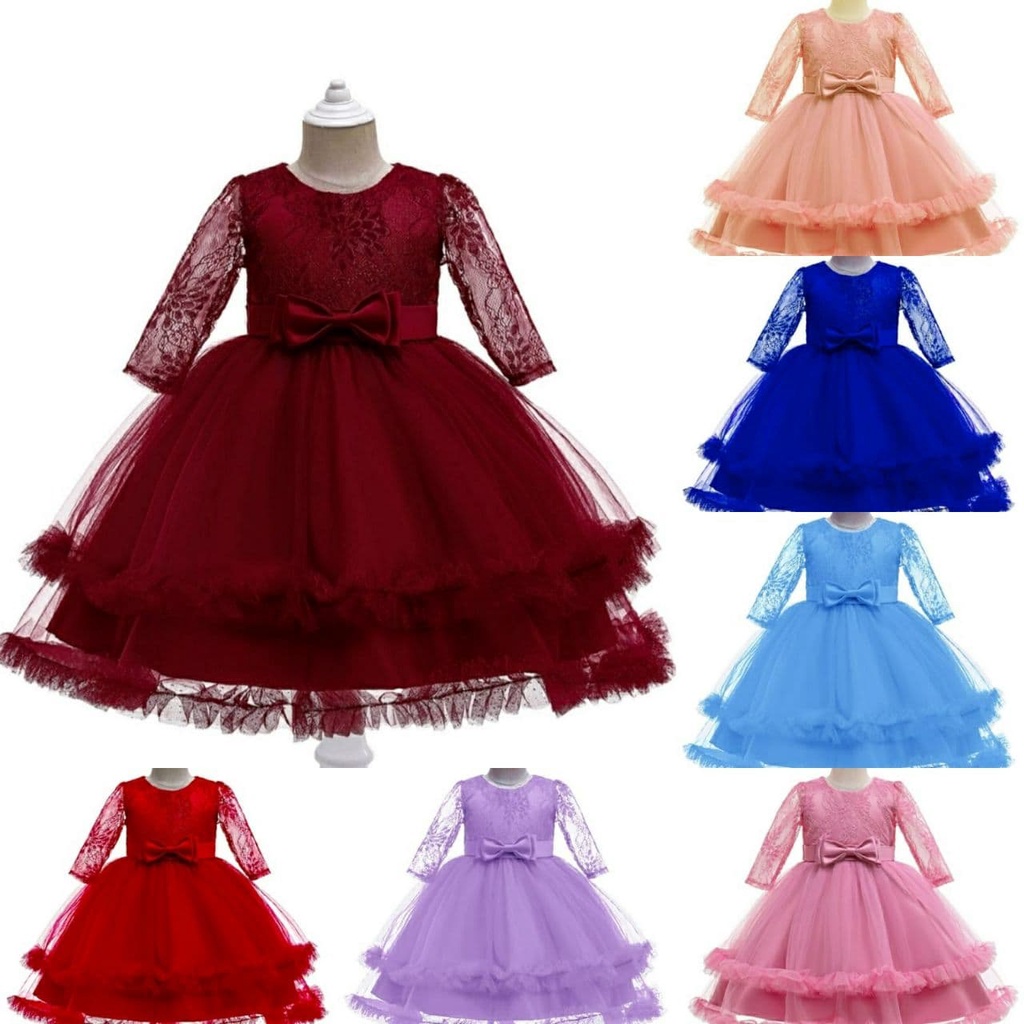 Đầm Giáng Sinh Trẻ Em SIZE M & L 7 Màu | Đầm Giáng Sinh Cho Bé | Đầm Dự Tiệc Cho Bé | Quần Áo Nữ | Trang Phục Giáng Sinh Cho Trẻ Em | Váy Dự Tiệc Cho Bé Gái / Váy Sincia