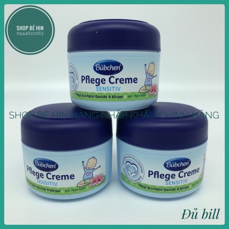 Kem dưỡng da trẻ em Bubchen Pflege Creme cho bé từ sơ sinh và người lớn, Hàng Đức chính hãng