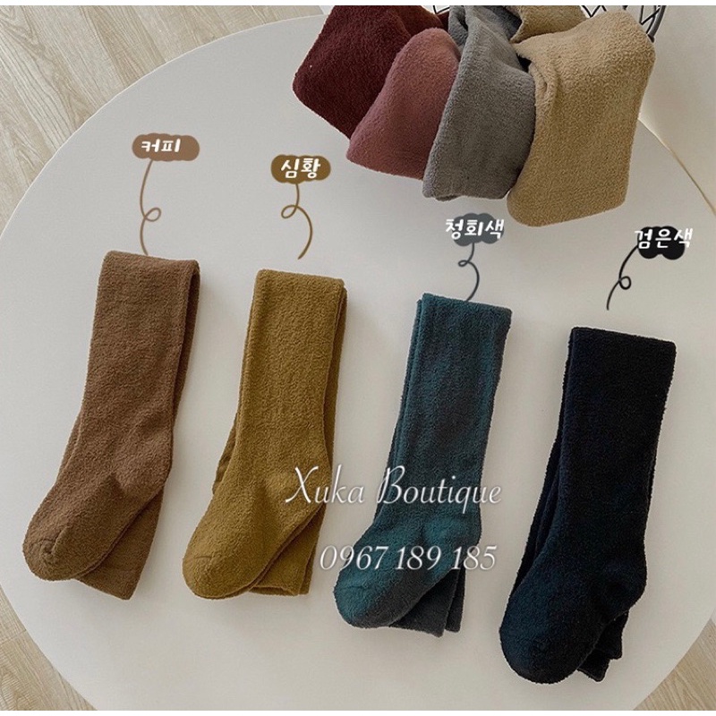 Quần Tất Lông Cừu Bé Gái Bé Trai Cực Ấm Quần Legging Trẻ Em Thu Đông Quảng Châu Cam Kết Đẹp
