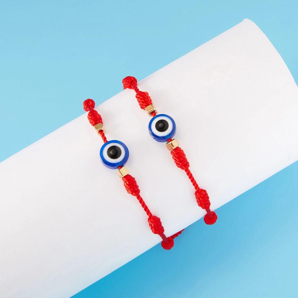 Vòng Tay Dây Thừng Mặt Hình Mắt Quỷ Handmade Thời Trang Hàn Quốc Có Thể Điều Chỉnh Làm Quà Tặng Valentine