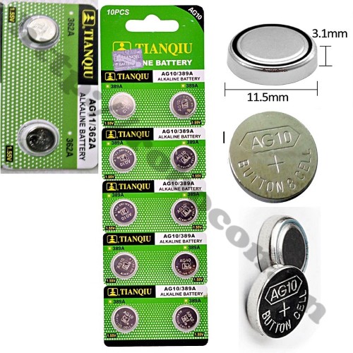 Pin nút AG10 LR1130 chính hãng Tianqiu