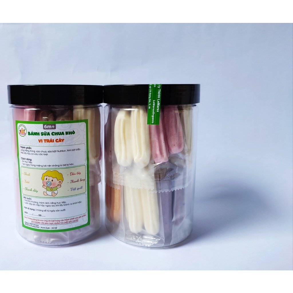 Bánh Ăn Dặm - Bánh Sữa Chua Khô Vị Trái Cây Cho Bé Từ 6 Tháng