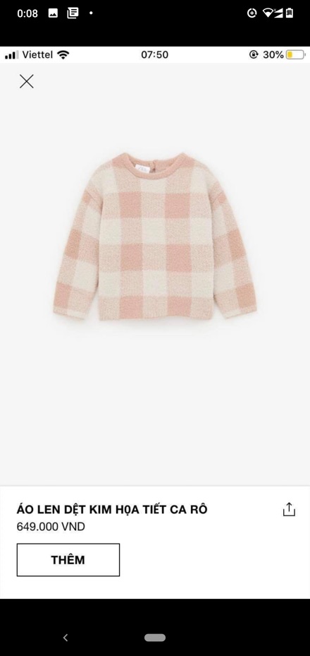 Áo len lông cừu zara