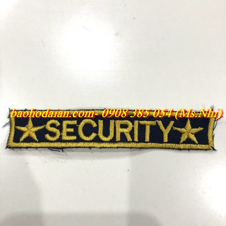 [HCM] HOT SALE 1 Cái Logo đính kèm quần áo bảo vệ- logo Security- Hình thật, có sẵn