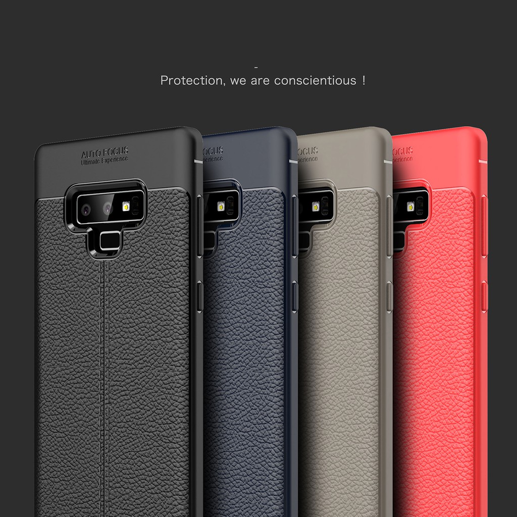 Ốp lưng Samsung Galaxy Note 9 Sillicon giả da Auto Focus