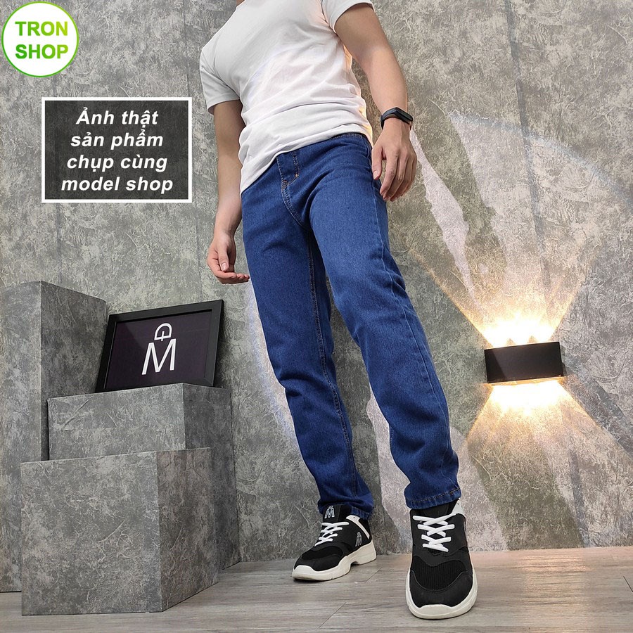 Quần jean nam ống suông 3 màu vải dày không ra màu TS63 Tronshop
