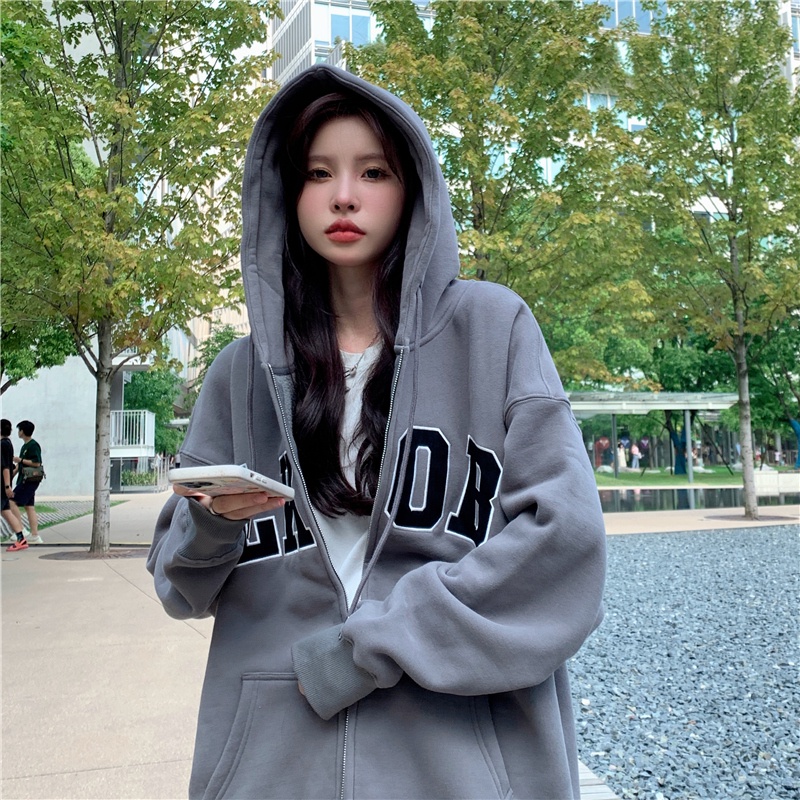 Áo hoodie SUXI in chữ thời trang trẻ trung dành cho nữ