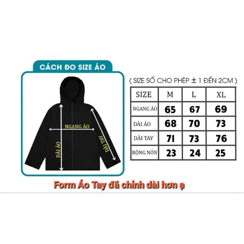 XPstore Áo Khoác dù jacket ullizang unisex Nón Rời form unisex (Ảnh thật)