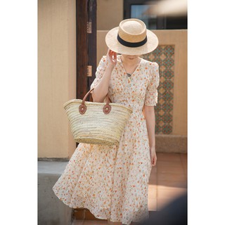 Wabi Dress - Đầm hoa bo thun voan thêu