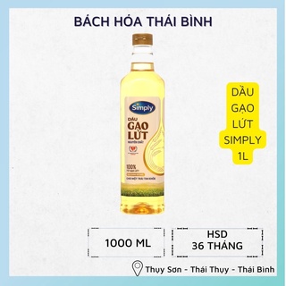 Dầu Gạo Lứt Nguyên Chất Simply chai 1l