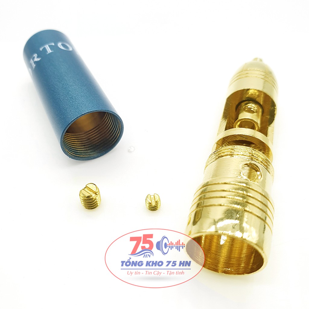 02 ĐẦU JACK HOA SEN ORTOFON GOLD 24K 8NX khóa chốt OD-10mm - JACK AV HI-END ORTOFON