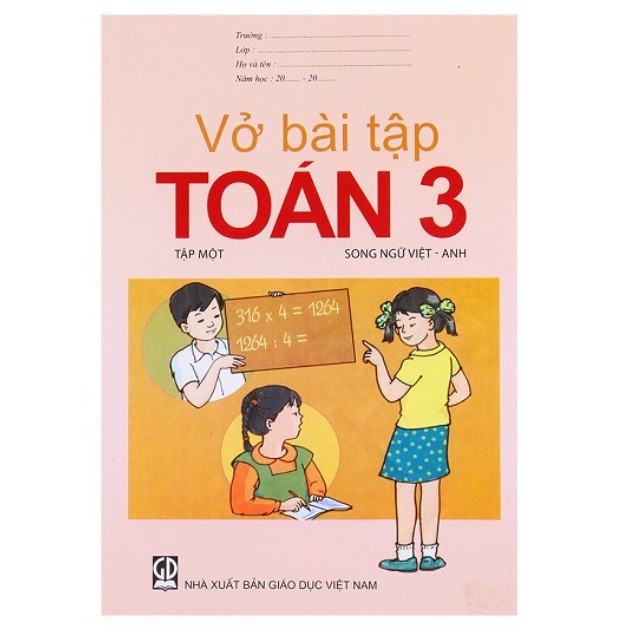 Sách - bài tập Toán 3/1 - Sách Giáo khoa Song ngữ Việt - Anh