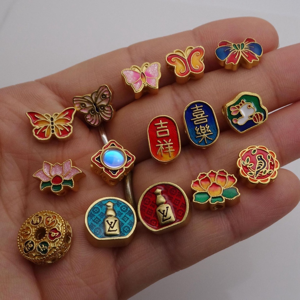 Vòng Tay May Mắn Bằng Đồng Thau Mạ Vàng Dễ Thương