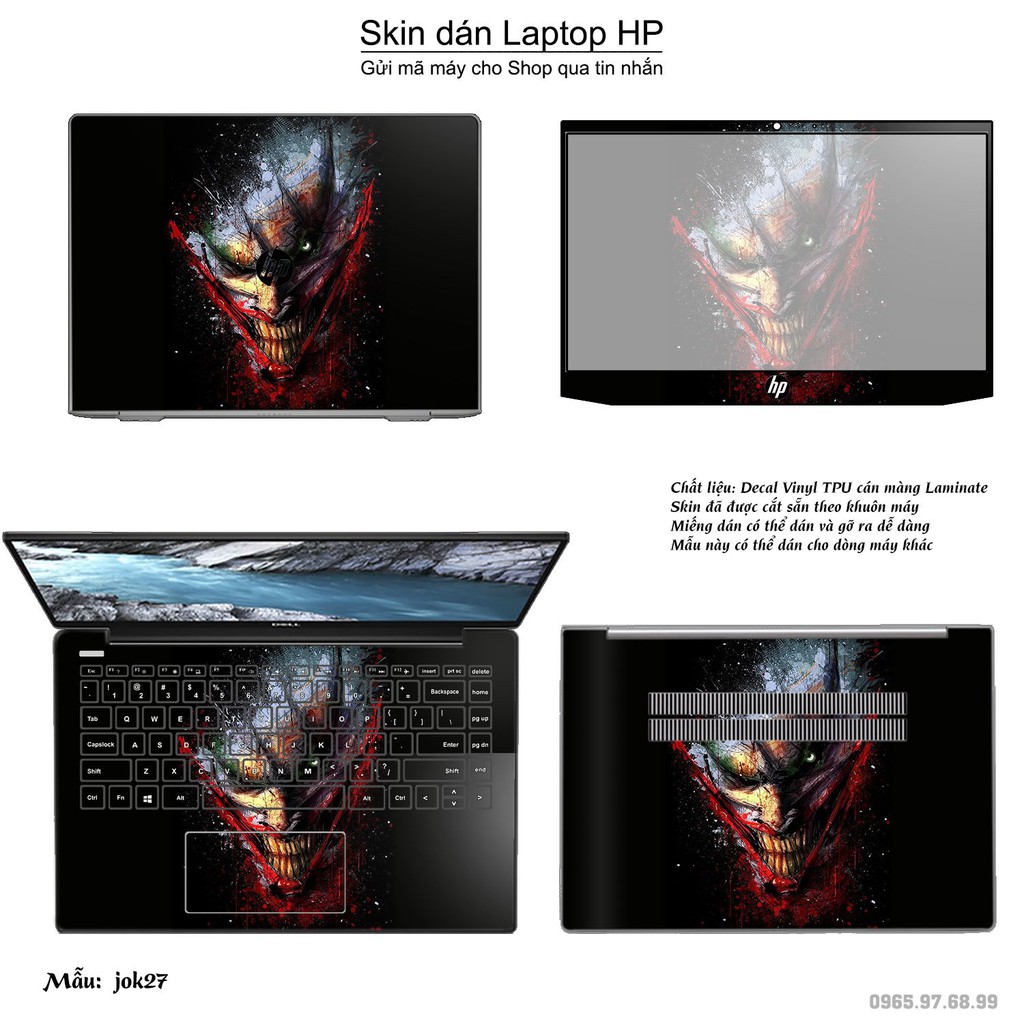 Skin dán Laptop HP in hình Joker nhiều mẫu 4 (inbox mã máy cho Shop)