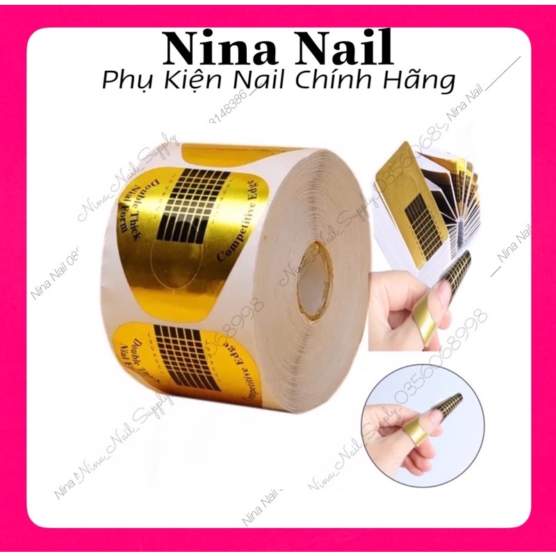 Cuộn Form Giấy Nối Móng Đắp Gel Làm Nail 550 Phom