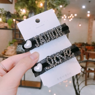 Kẹp tóc vải Jadior + Love