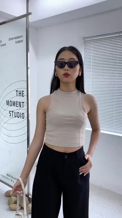 Áo ba lỗ trơn croptop The Kim, áo 3 lỗ sát nách viền bo nách cổ ôm body Sexy | BigBuy360 - bigbuy360.vn