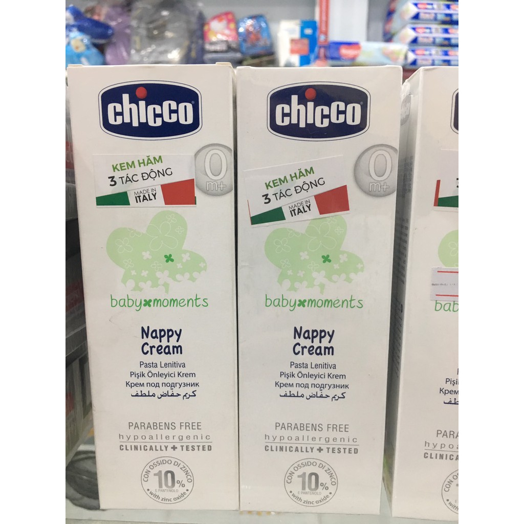 Kem Hăm 3 Tác Động Giúp Bảo Vệ Da, Cấp Ẩm, Ngừa Hăm, Mẩn Ngứa Cho Bé Từ 0m+ Chicco Ý 100ml