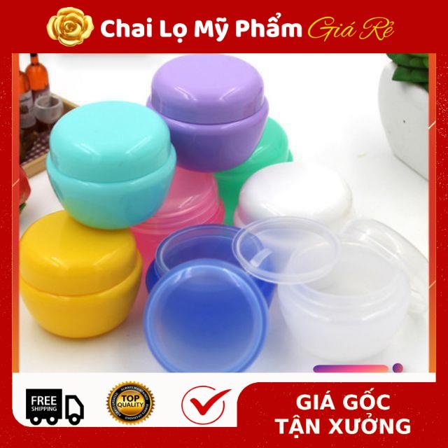 Hủ Đựng Kem ❤ RẺ VÔ ĐỊCH ❤ Hũ nhựa chiết mỹ phẩm 5g,10g,20g có nắp lót , hủ nấm đựng kem , phụ kiện du lịch