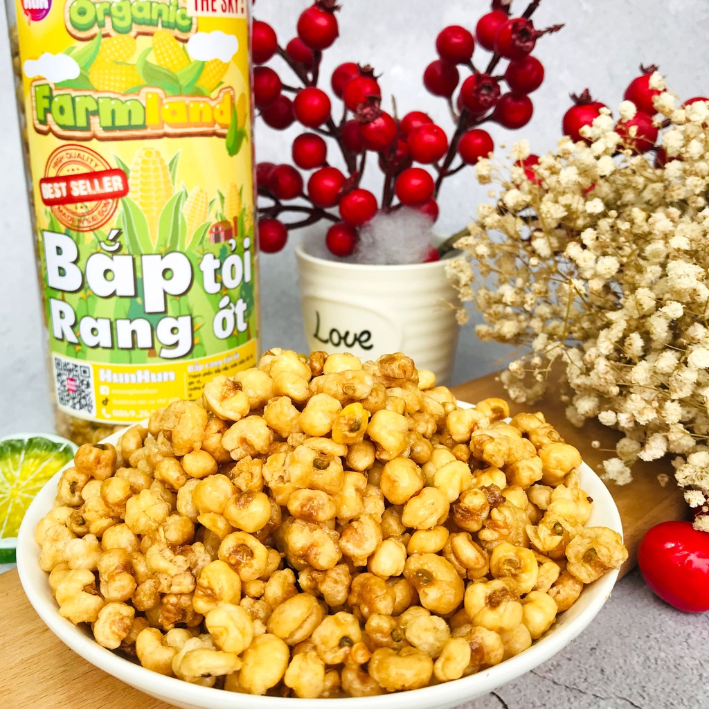 BẮP RANG TỎI ỚT HunHun 350g Đồ Ăn Vặt Sài Gòn Ngon Rẻ