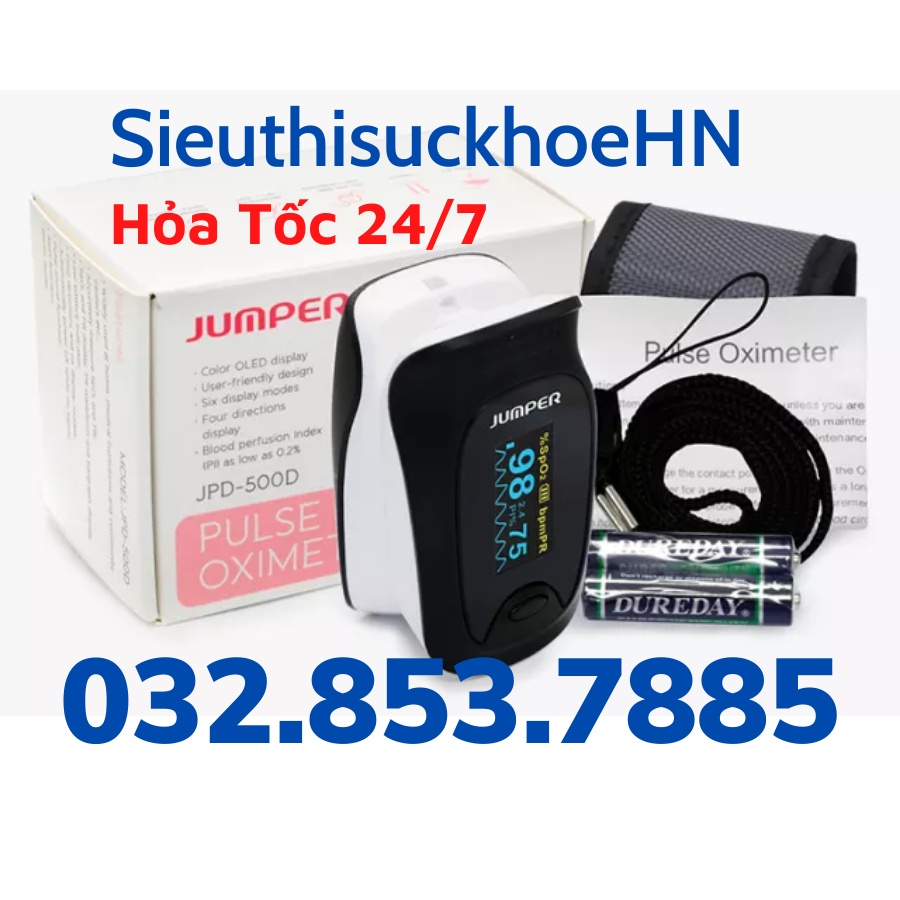 Máy đo SpO2 , Máy đo nồng độ oxy trong máu, Spo2 , Jumper , JPD 500D