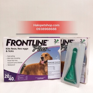 THUỐC NHỎ GÁY TRỊ VE GIẬN FRONTLINE DÀNH CHO CHÓ 20-40kg