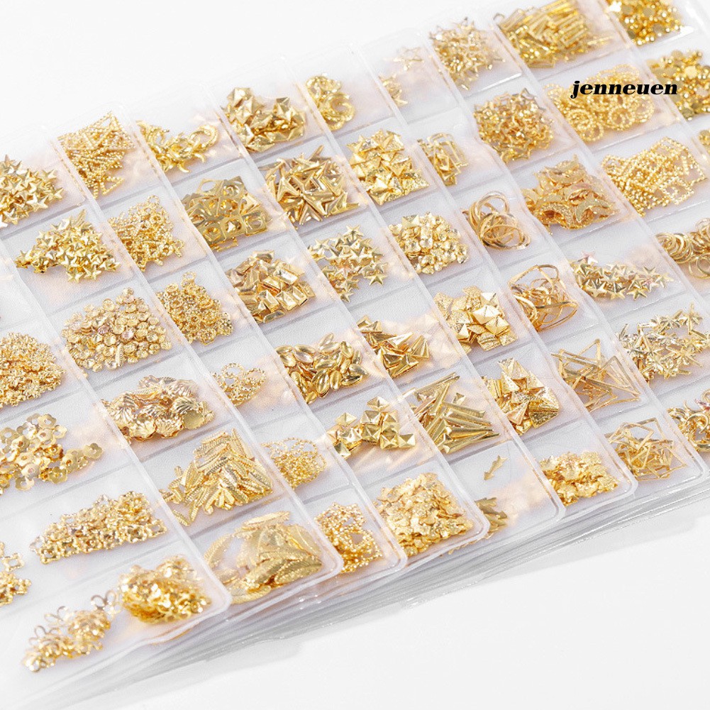 Hạt cườm hình mặt trăng/ngôi sao dán trang trí móng tay