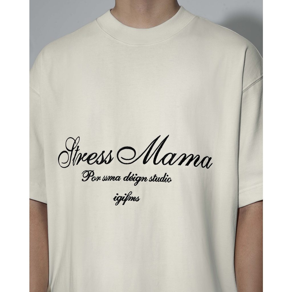 Áo thun STRESSMAMA 365 SEASONAL T-SHIRT - COCONUTMILK màu sữa dừa chất liệu 100% Cotton 2 chiều 250GSM