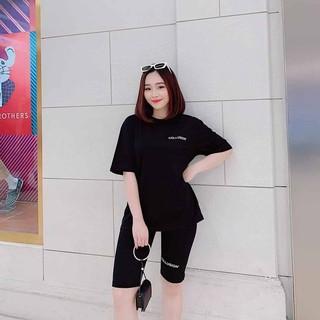 Đồ bộ nữ mặc nhà chất liệu vải thun Cotton 100%, Hình Chữ X Freeship