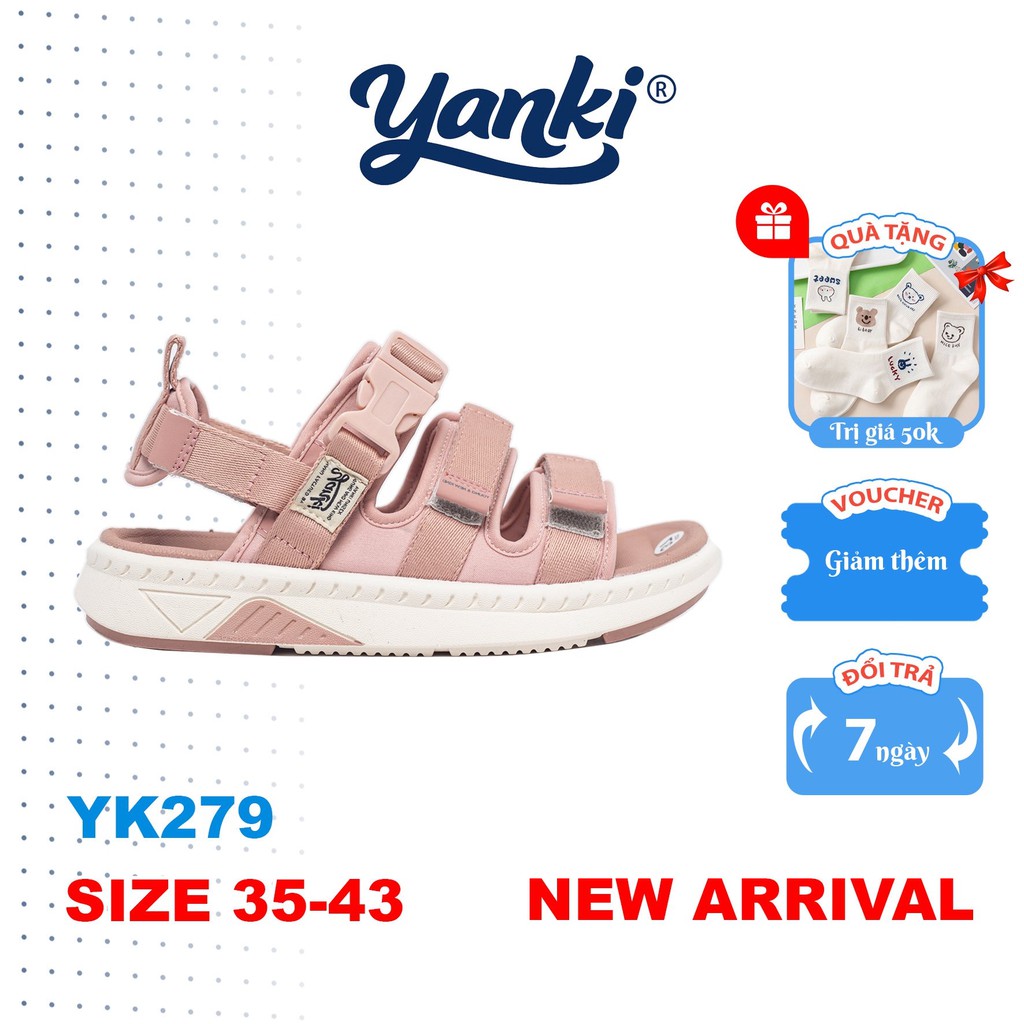 Sandal Nữ Quai Chéo Thời Trang YANKI Sport YK279 - Hồng