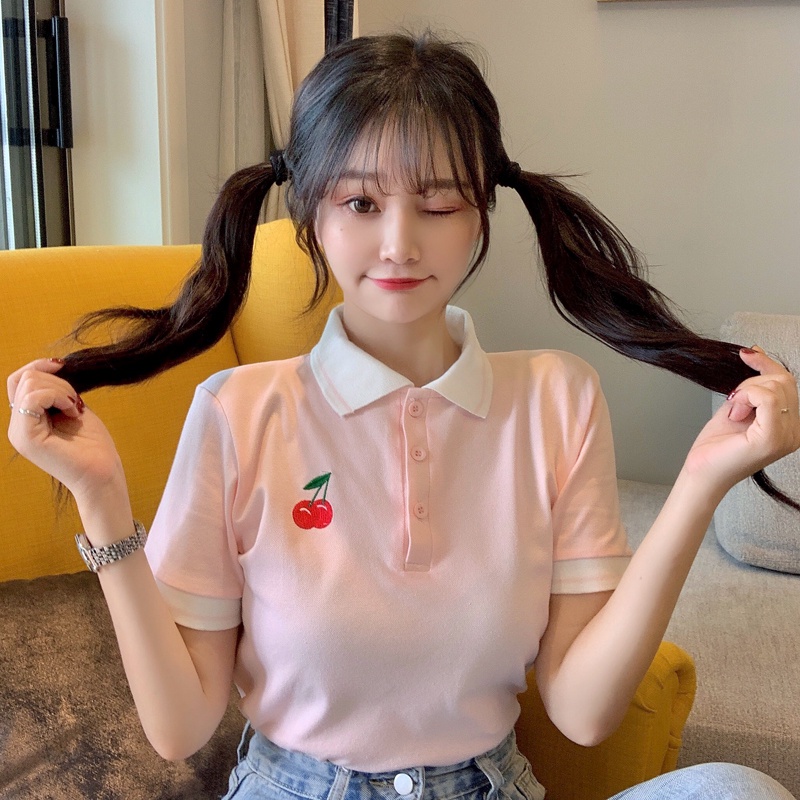 Áo thun polo SUXI ngắn tay thiết kế mới thời trang mùa hè cho nữ
