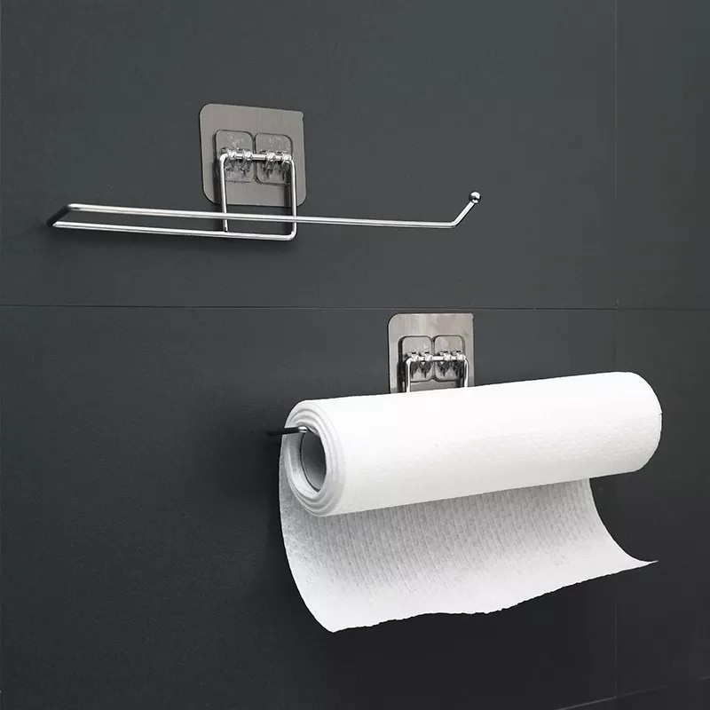 Giá đỡ cuộn khăn giấy bằng thép không gỉ tiện dụng trong nhà bếp/phòng tắm