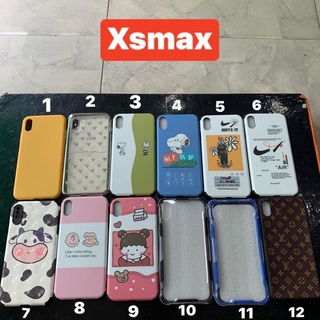 Ốp iphone Xsmax sang chảnh, giả da, lưng kính, trong chống sốc