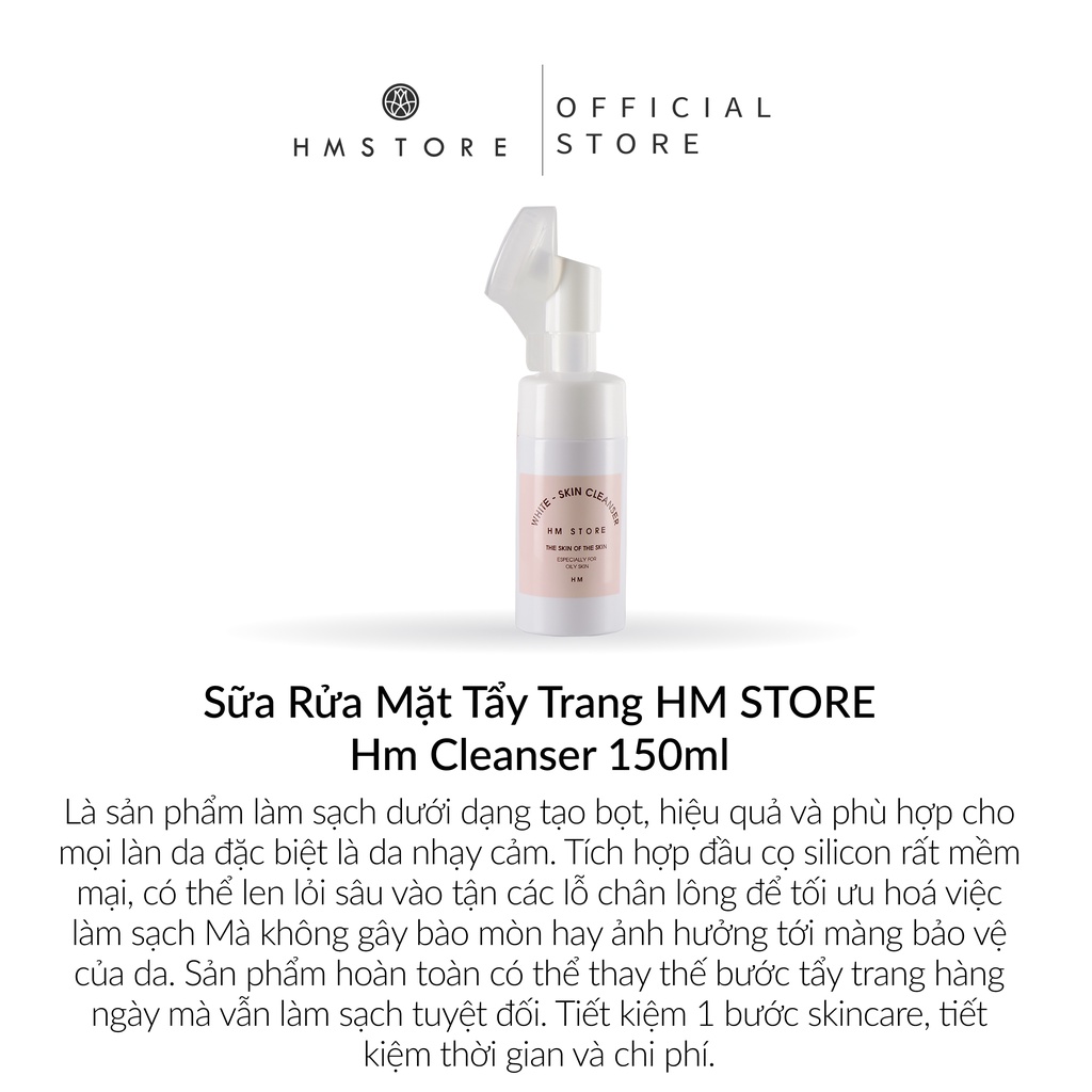 Sữa Rửa Mặt Tẩy Trang [HM STORE – Cleanser ] 150ml