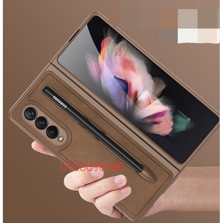 Ốp lưng da SAMSUNG GALAXY Z FOLD 3 có khay cài bút thuận tiện
