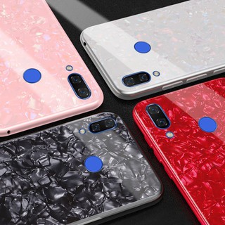 Ốp điện thoại có kính cường lực kiểu vỏ sò thời trang nhiều màu sắc cho Huawei Nova 3i 3 3e