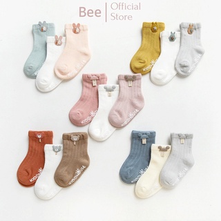 Tất cho bé, set 3 đôi tất trẻ em cao cổ KID SOCKS cao cấp, chất mềm mịn có chống trượt[ Cho bé từ 0-3 tuổi]